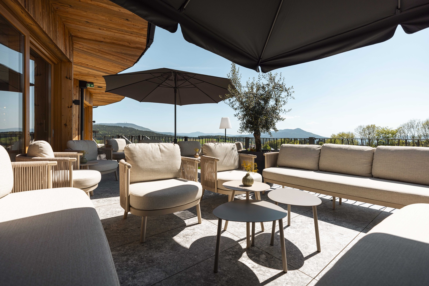 fantastische Aussicht auf der Terrasse in Liebenstein
