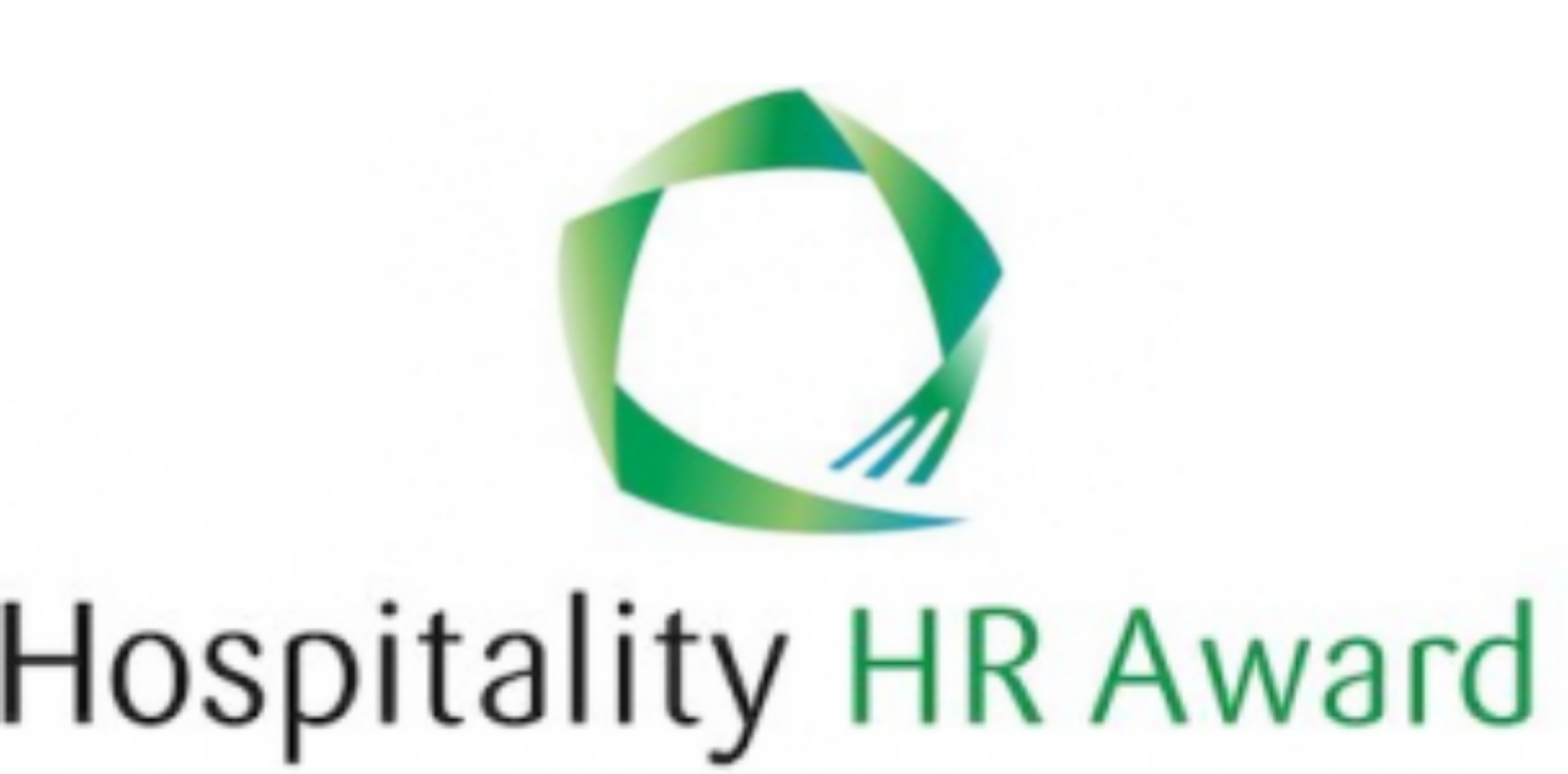 Logo des Hospitality HR Award mit einem grünen, abstrakten Kreisdesign und der Aufschrift ‘Hospitality HR Award’, eine Auszeichnung für herausragendes Personalmanagement im Gastgewerbe.
